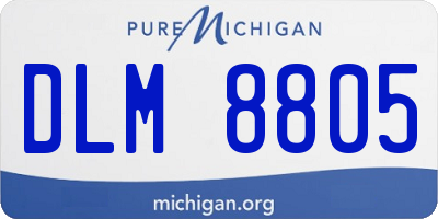 MI license plate DLM8805