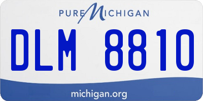 MI license plate DLM8810