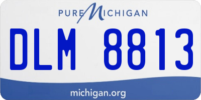 MI license plate DLM8813