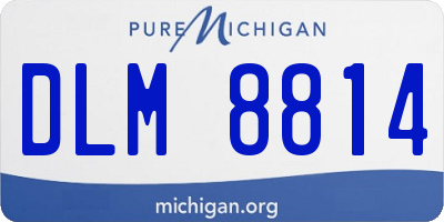 MI license plate DLM8814