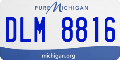 MI license plate DLM8816