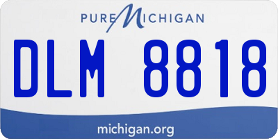 MI license plate DLM8818