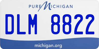 MI license plate DLM8822