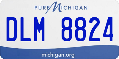 MI license plate DLM8824
