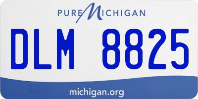MI license plate DLM8825