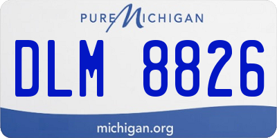 MI license plate DLM8826