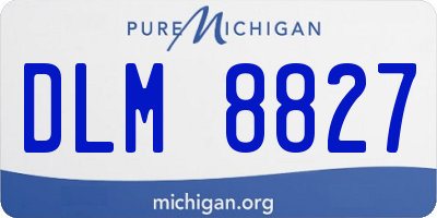 MI license plate DLM8827