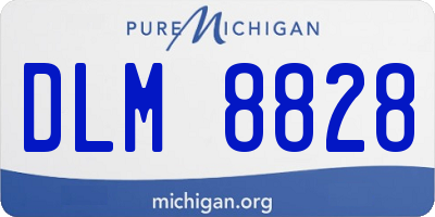 MI license plate DLM8828