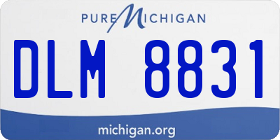 MI license plate DLM8831