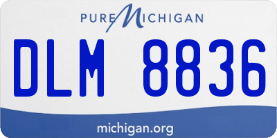 MI license plate DLM8836
