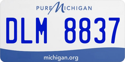 MI license plate DLM8837