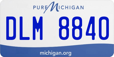 MI license plate DLM8840