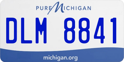 MI license plate DLM8841