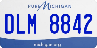 MI license plate DLM8842