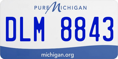 MI license plate DLM8843