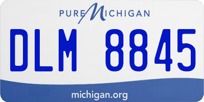 MI license plate DLM8845