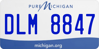 MI license plate DLM8847