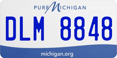 MI license plate DLM8848