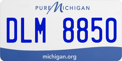 MI license plate DLM8850