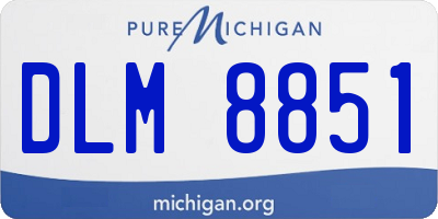MI license plate DLM8851