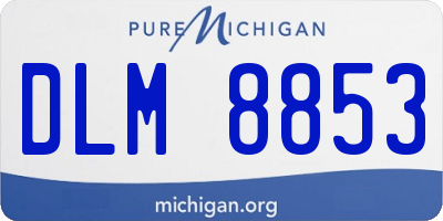MI license plate DLM8853