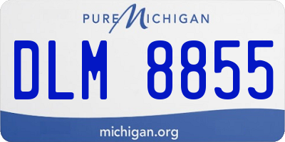 MI license plate DLM8855