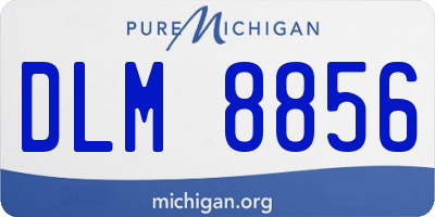 MI license plate DLM8856
