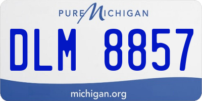 MI license plate DLM8857