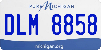 MI license plate DLM8858