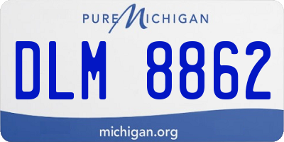 MI license plate DLM8862