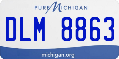 MI license plate DLM8863