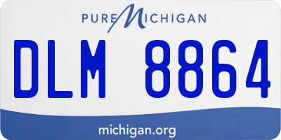 MI license plate DLM8864