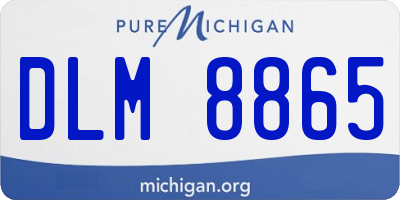 MI license plate DLM8865