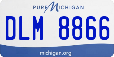 MI license plate DLM8866