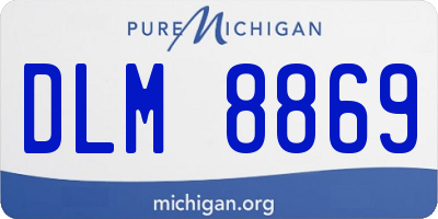 MI license plate DLM8869