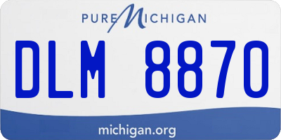 MI license plate DLM8870