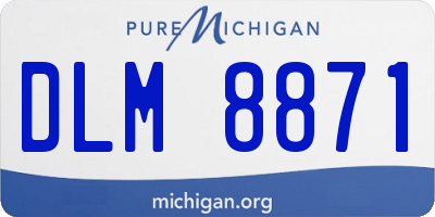 MI license plate DLM8871