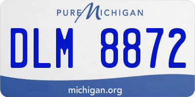 MI license plate DLM8872