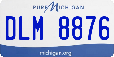 MI license plate DLM8876