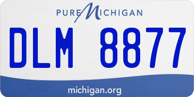 MI license plate DLM8877