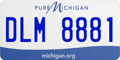 MI license plate DLM8881