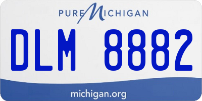 MI license plate DLM8882