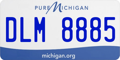 MI license plate DLM8885