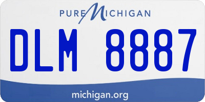 MI license plate DLM8887