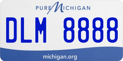 MI license plate DLM8888