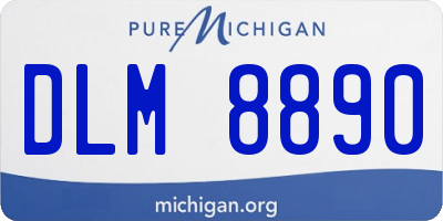 MI license plate DLM8890