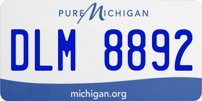 MI license plate DLM8892