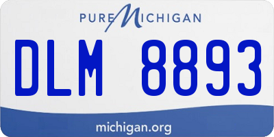 MI license plate DLM8893