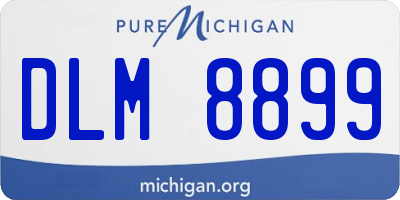 MI license plate DLM8899