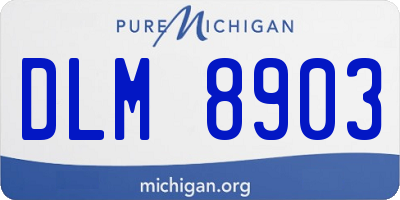 MI license plate DLM8903